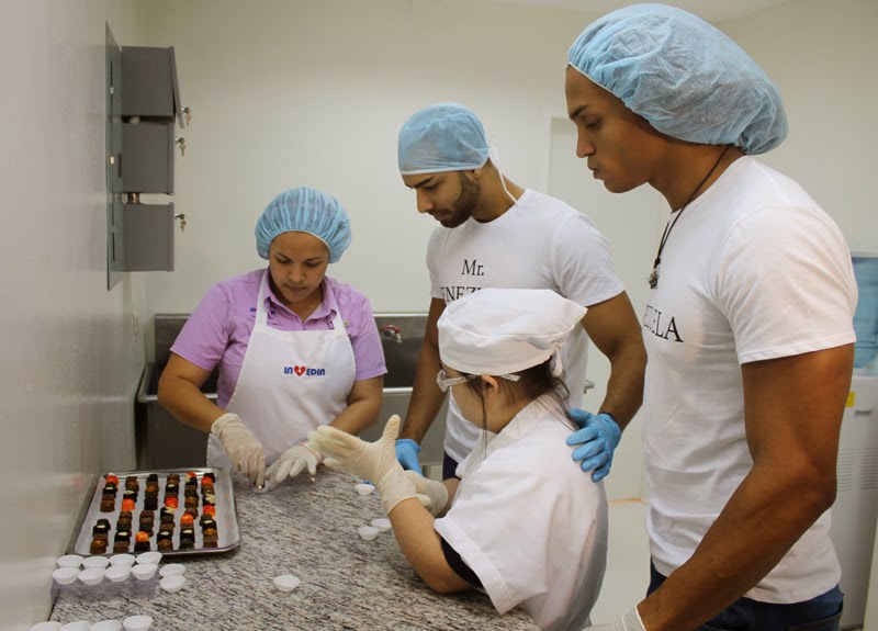 Working in the laboratory of chocolate